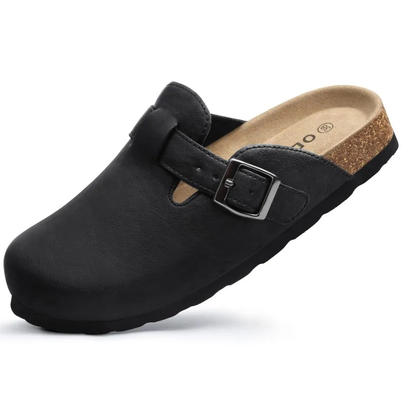 Kidmi Vegan Leather Sandals with Cork Insole for Men