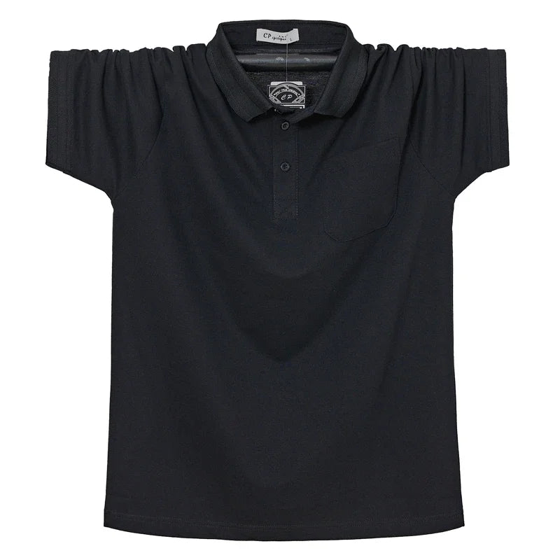 Men's Cotton Polo Shirt with Pocket in 6XL Size