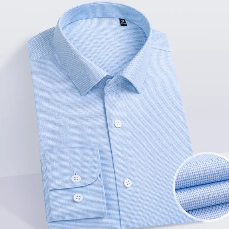 Non-Iron Cotton Blend Slim Fit Dress Shirt for Business