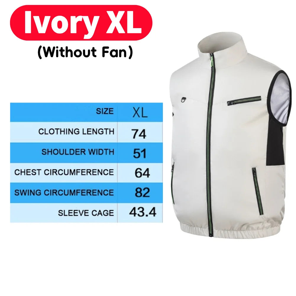 Cooling Vest Breathable Polyester Fan Vest for Hot Weather