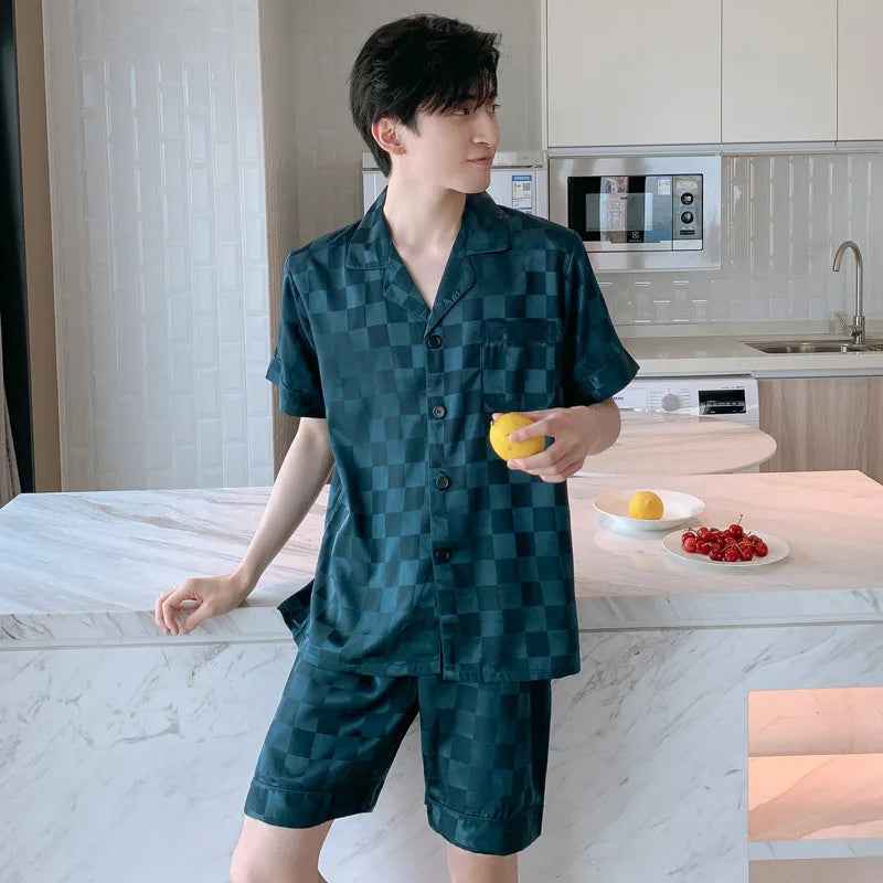 Thin Ice Silk Pajamas for Men