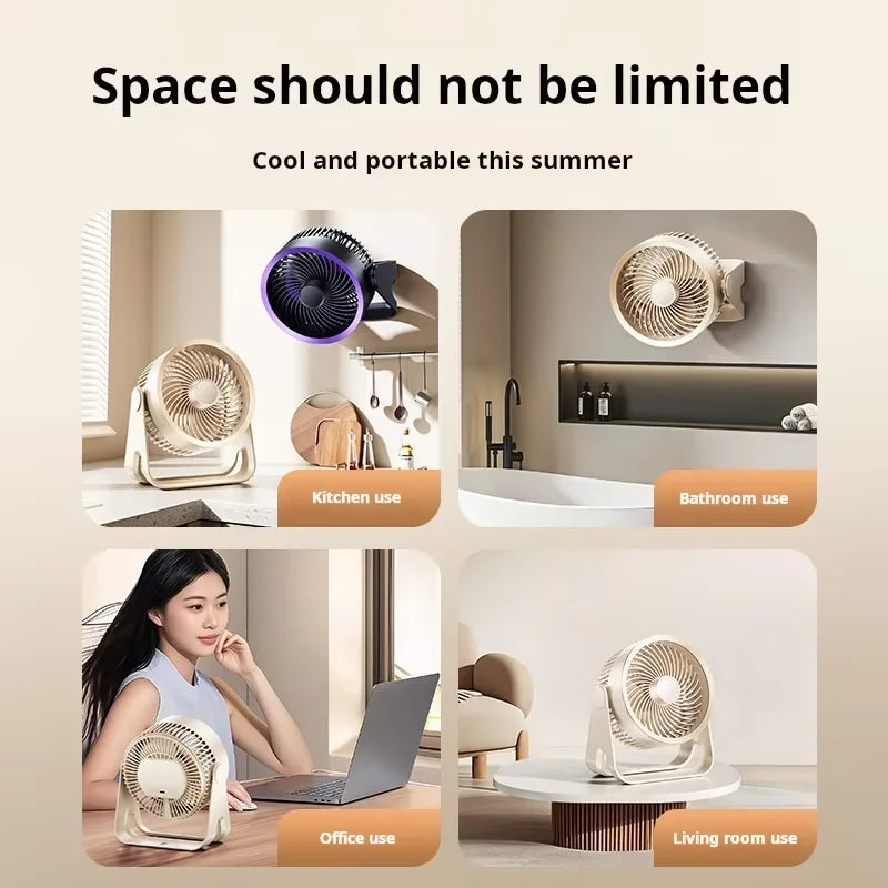 Cordless Electric Fan Wireless Portable Air Circulator
