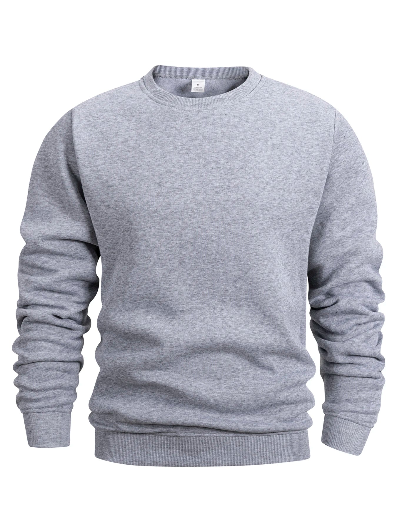 Men's Crew Neck Sweatshirts in Solid Color Man Sportswear