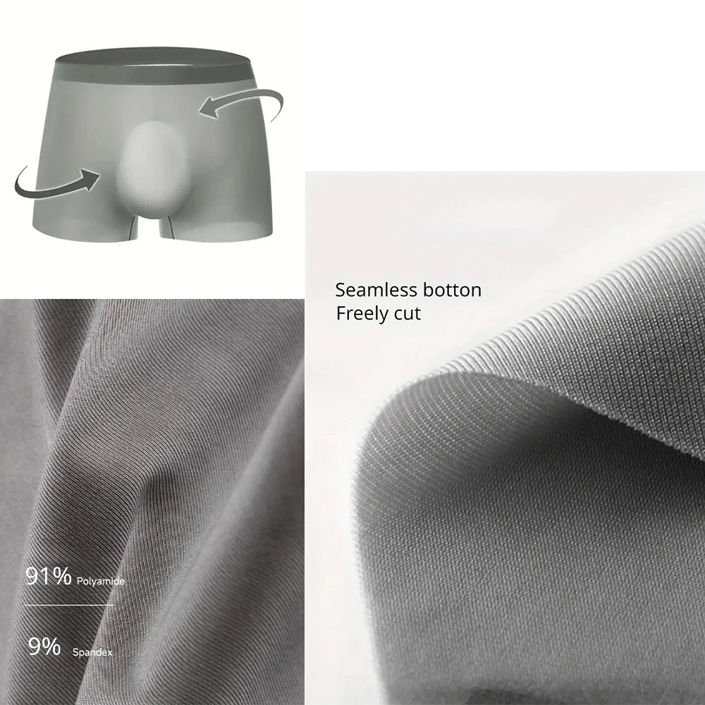 Men's Boxer Shorts Ice Silk Breathable Underwear