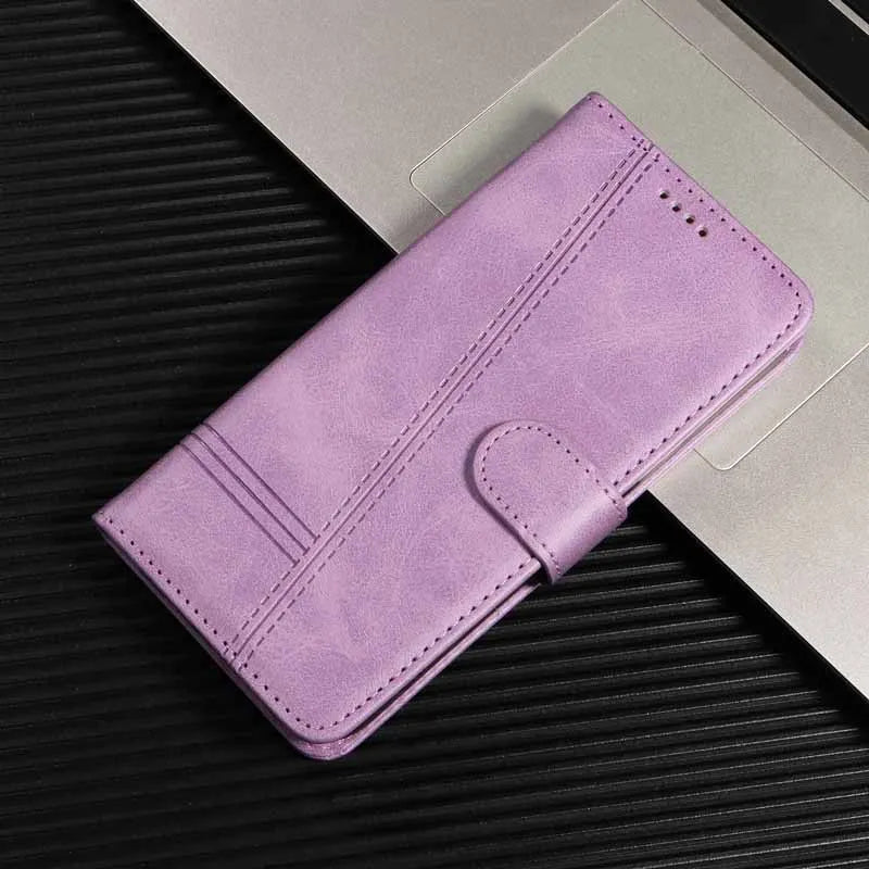 Tsimak Leather Case For Motorola Moto G13 Flip Wallet Phone Cover