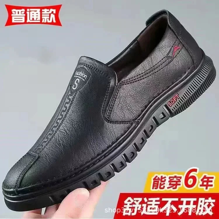 Mens PU Leather Slip-On Loafers for Casual Wear