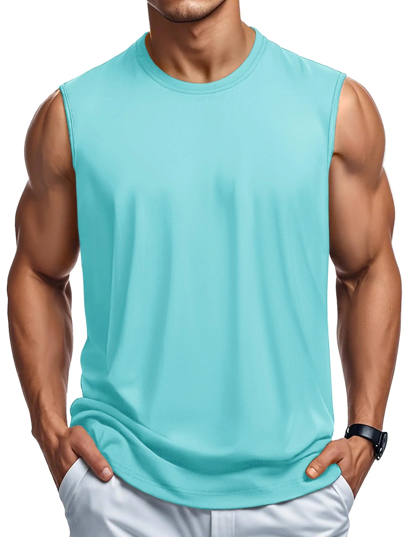 MAGCOMSEN Men's Cotton Sports Tank Top for Summer