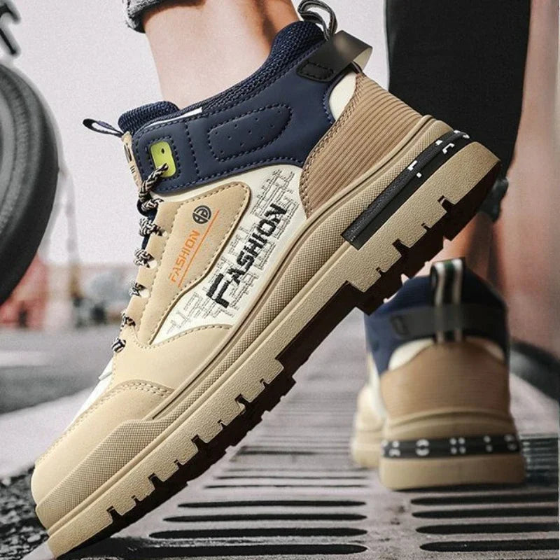 Men's High Top Lace-Up Casual Sneakers