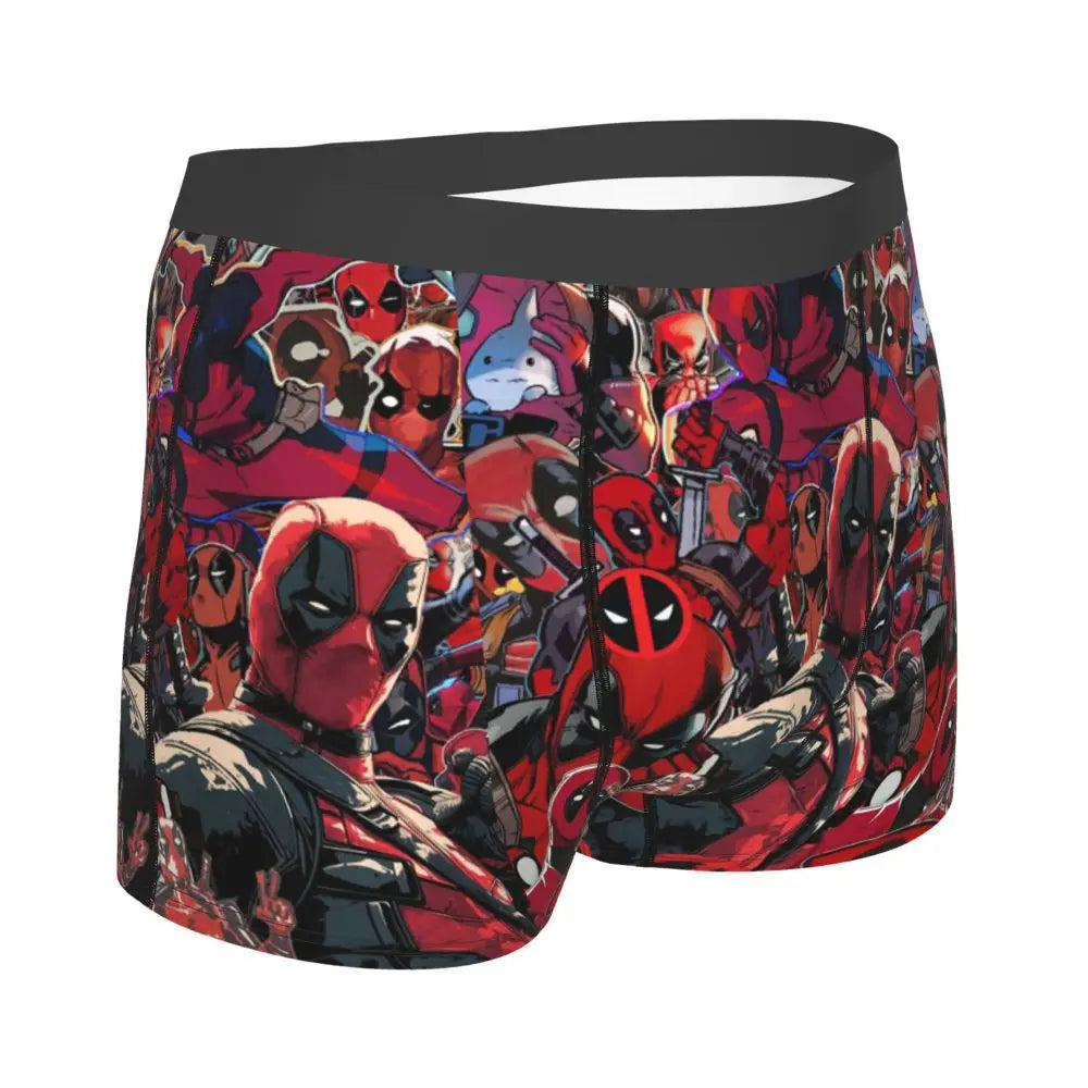 Deadpool Boxer Shorts for Men - Lycra Polyester Blend