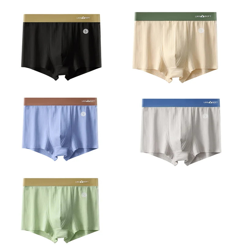 Men's Striped Boxer Shorts Underwear 5 Pcs Set