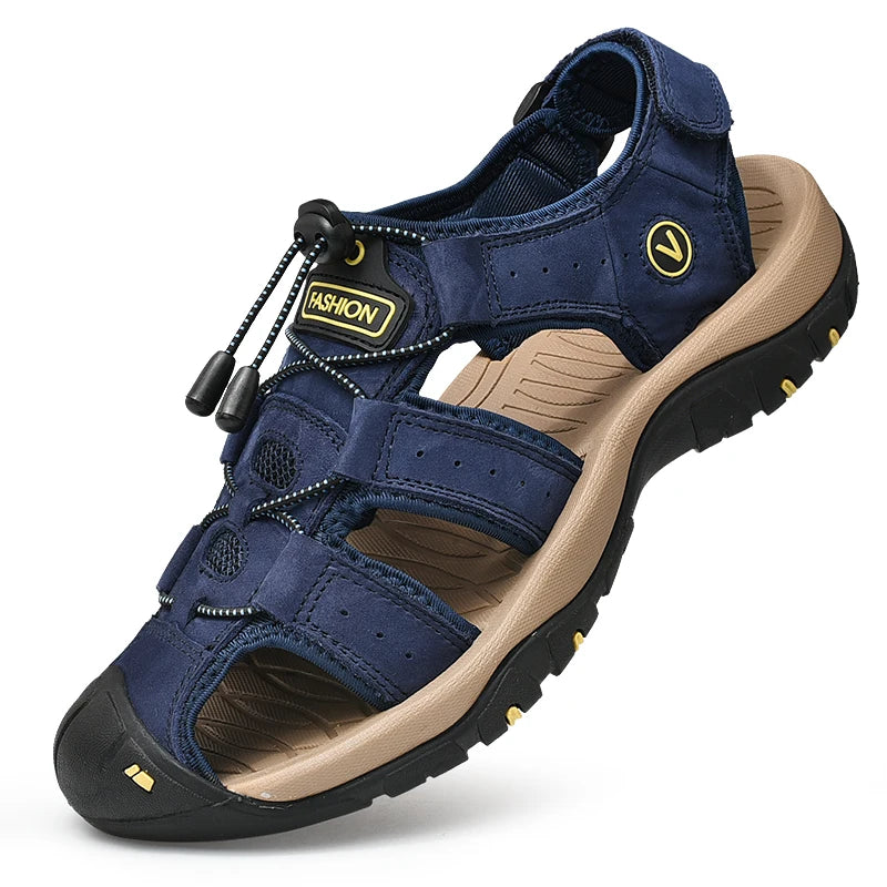 Genuine Leather Summer Sandals for Men Casual Beach Shoes