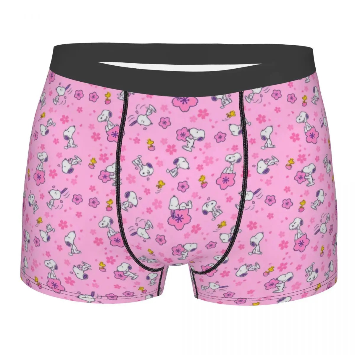 Snoopy Boxer Briefs for Men - Giggle Print Polyester Blend