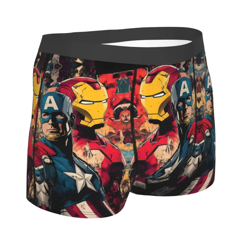 Captain America Comics Design Boxer Shorts for Men by MINISO
