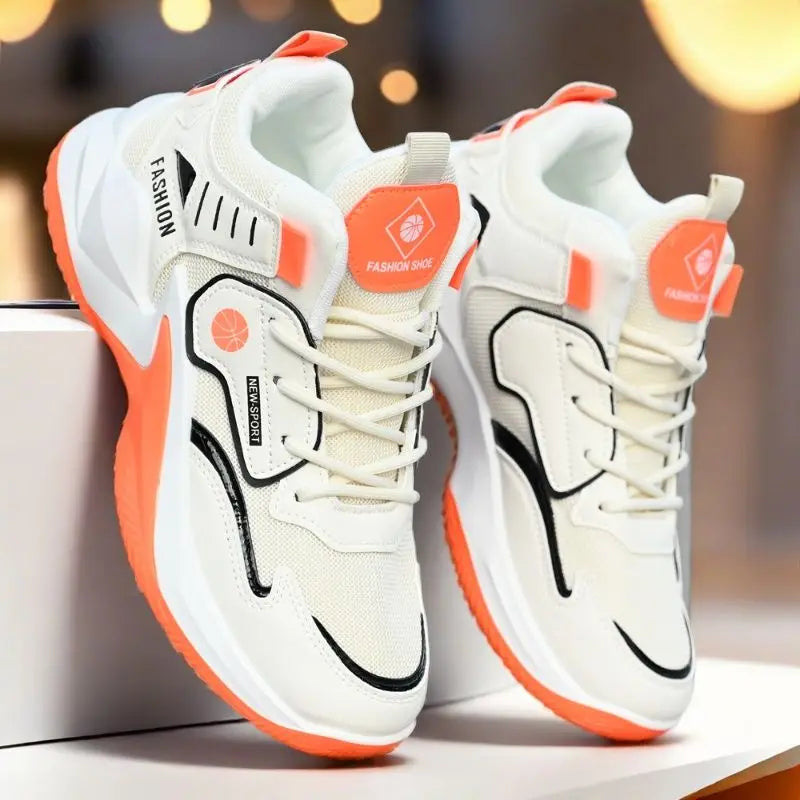 Men's High-Top Basketball Sneakers Breathable Sport Shoes