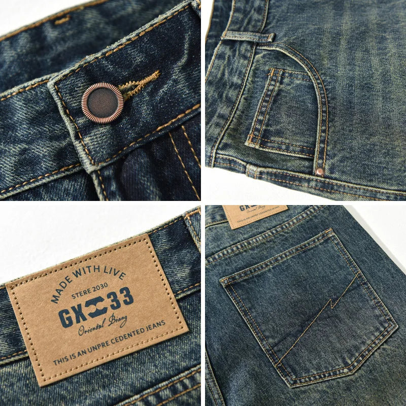 Casual Cotton Straight Jeans for Men AG2105