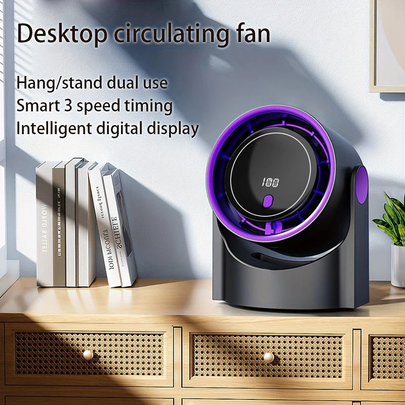 Portable Air Circulator Fan 1200mAh Rechargeable Desktop Fan
