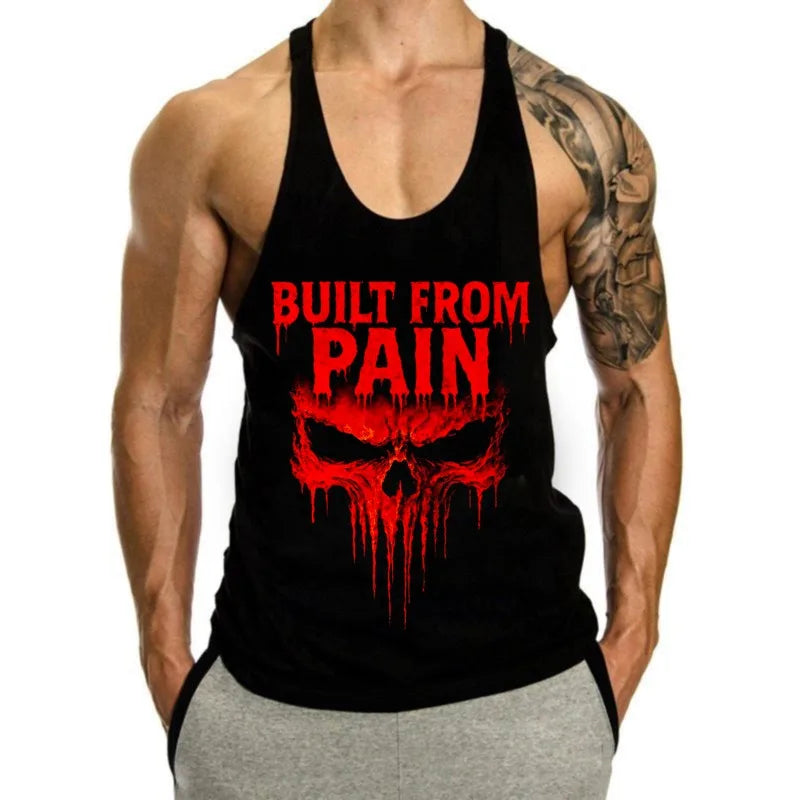 Men’s Summer Tank Tops 100％ Cotton Breathable I-shaped Vest Bodybuilding Sportswear Outdoor Fitness Clothing Basketball Jersey