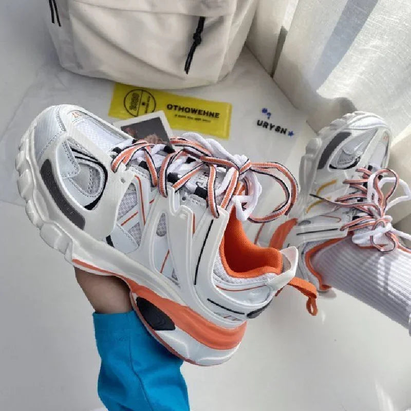 HUISONG Lace-Up Casual Sneakers for Men