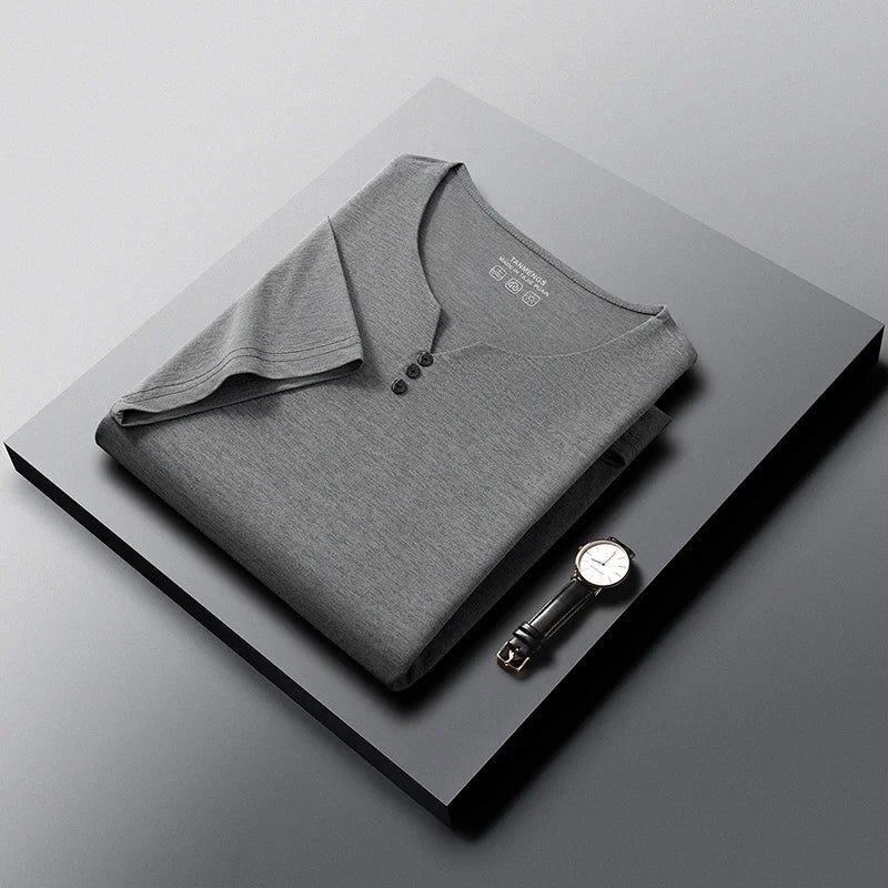 Mens Short Sleeve Henley Neck T Shirts Summer Casual Soft Breathable Lightweight Tops for Men for Work Daily Wear Streetwear