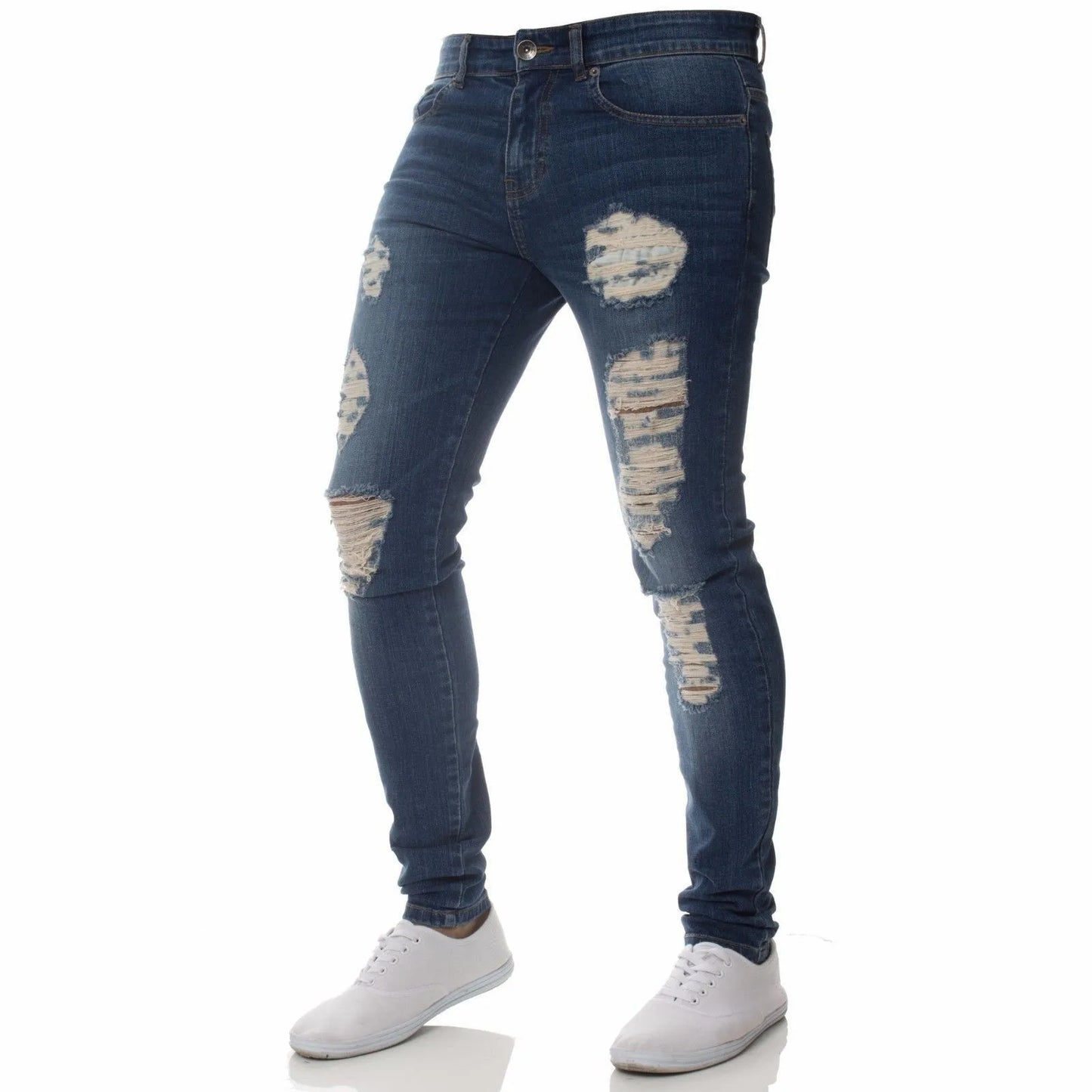 Mens Black Casual Slim Fit Jeans Pants