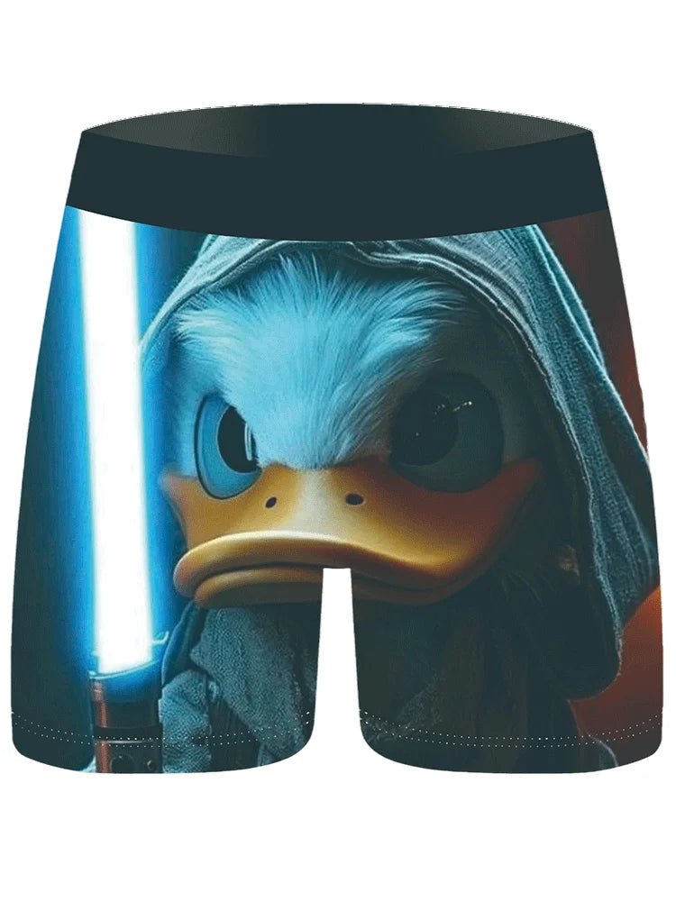 Duck Themed Boxer Shorts for Men - 3Pcs Breathable Set