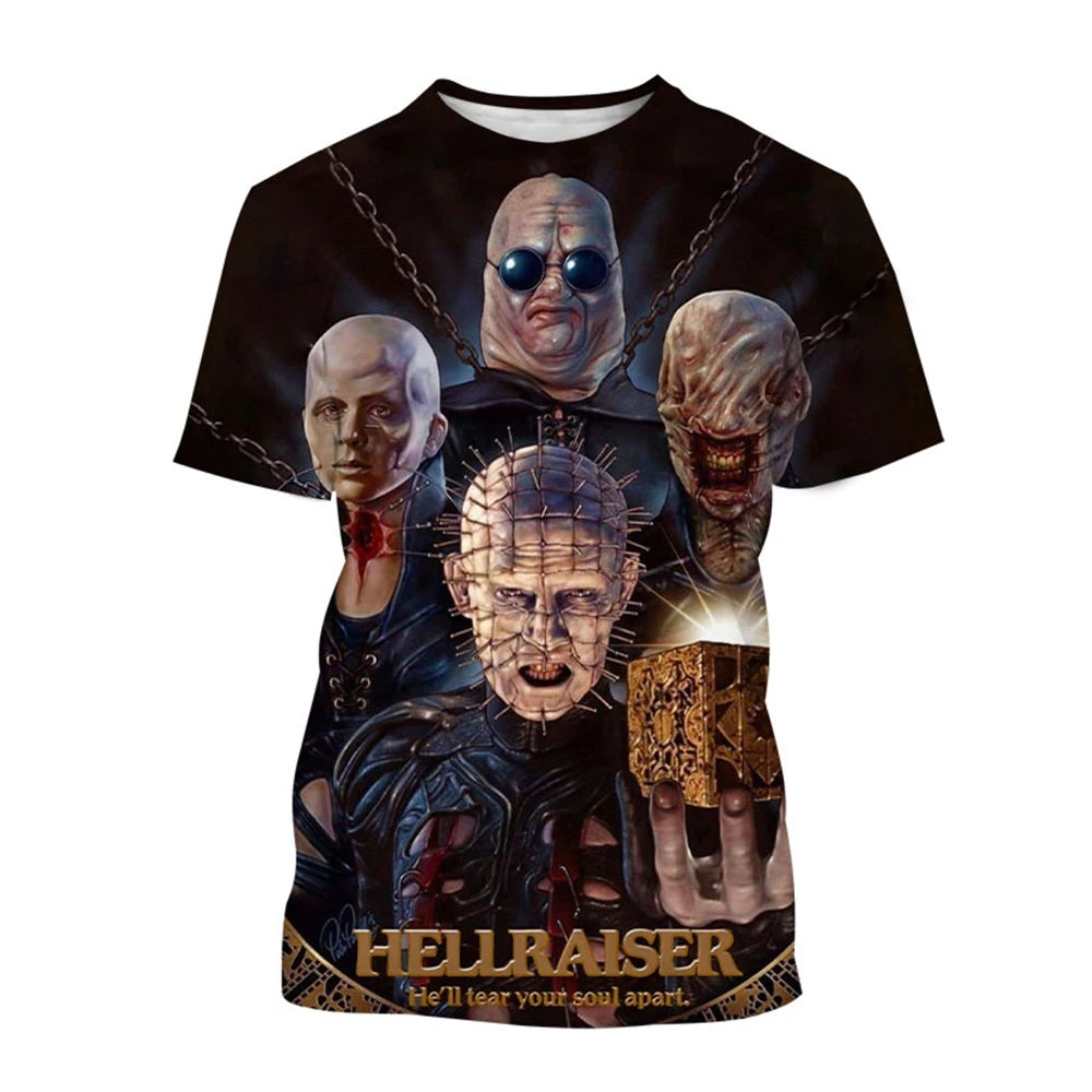 3D Printed Horror Movie Hip-Hop Short Sleeve Shirt
