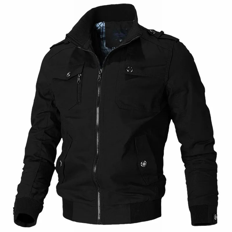 Bomber Jacket Men Fashion Casual Windbreaker Jacket Coat