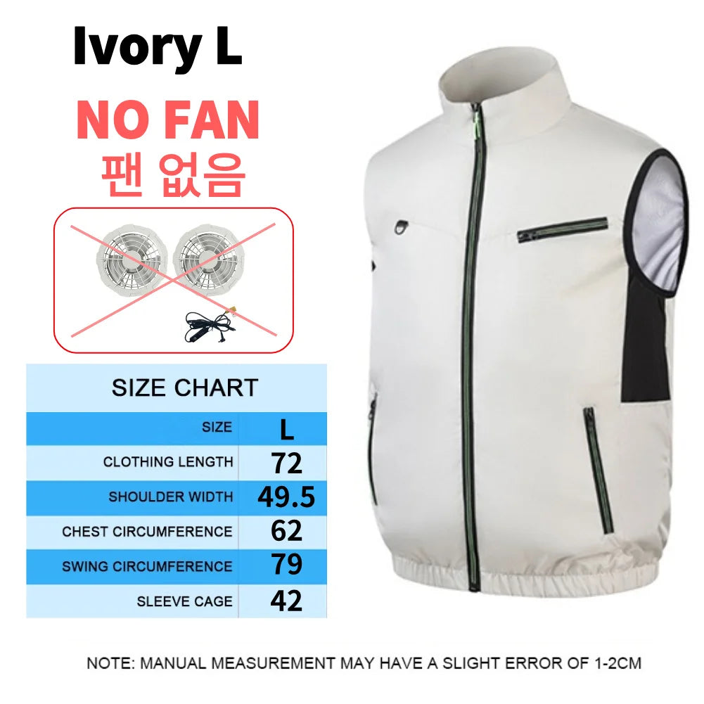 Cooling Vest Ice Fan Vest for Summer Work and Camping