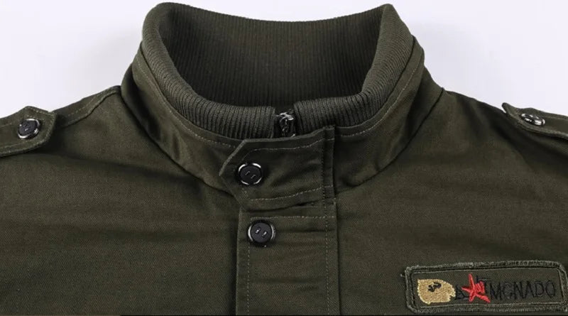 Bomber Jacket Spring Autumn Men Fashion Casual Multi Pocket Jacket 6XL