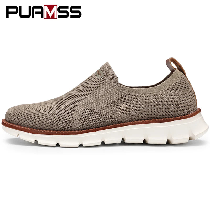 Men Casual Loafers Breathable Mesh Shoes