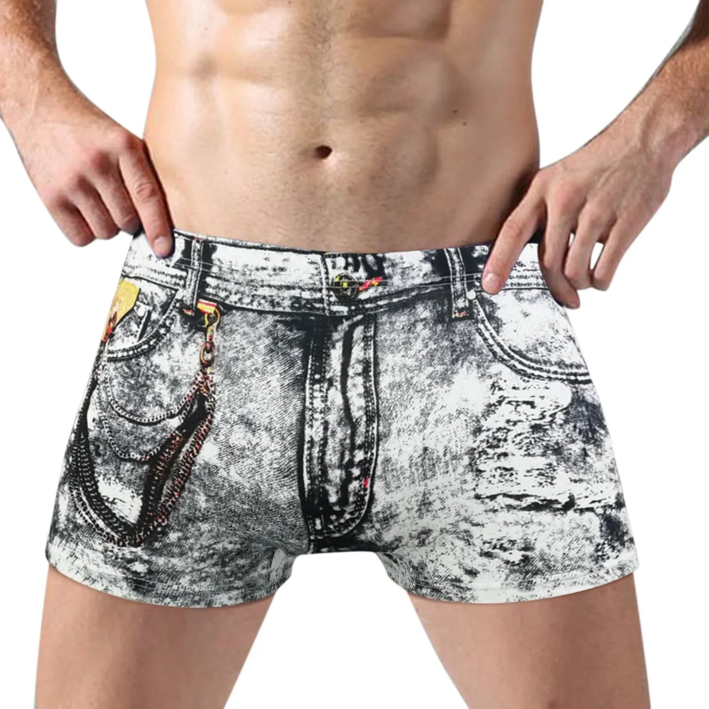 Men's Cotton 3D Print Boxer Shorts