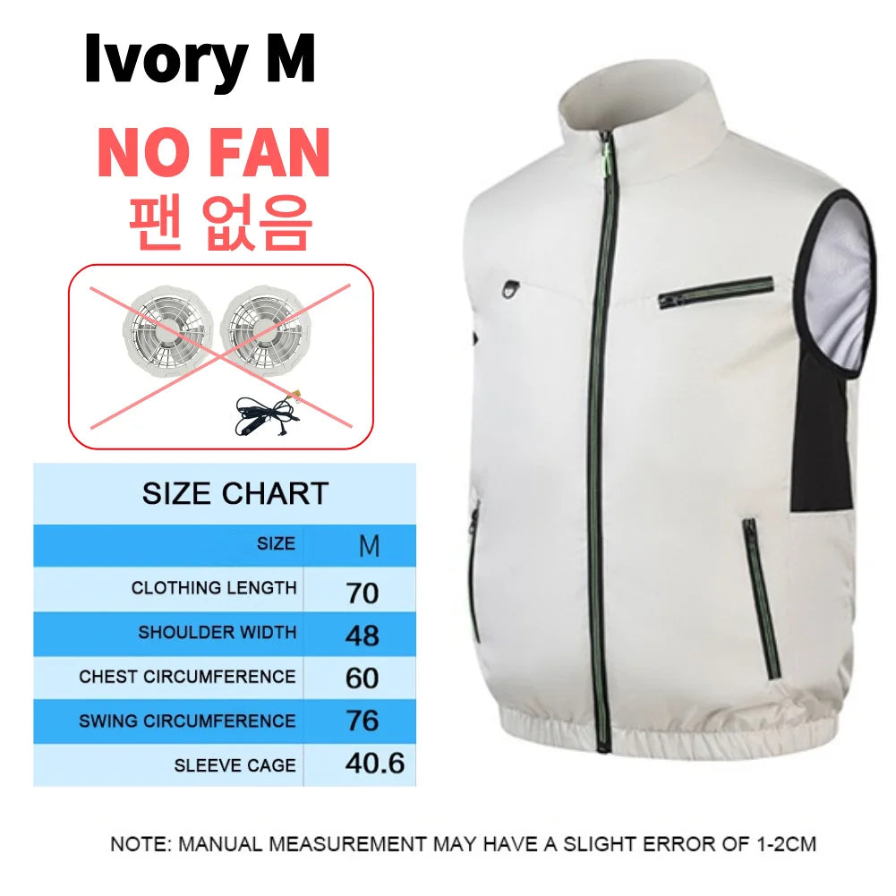 Cooling Vest Ice Fan Vest for Summer Work and Camping