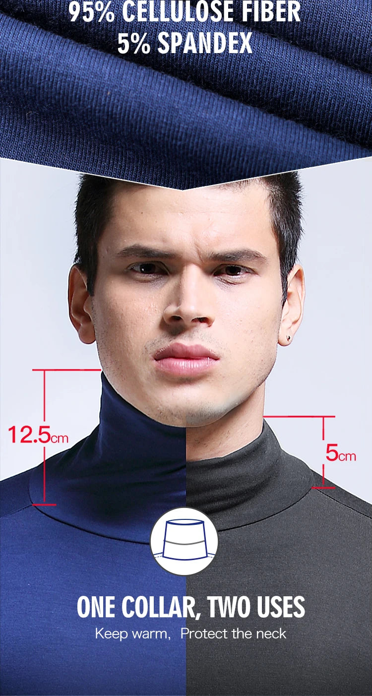 Men's Thermal Turtleneck Bohemian Lapel
