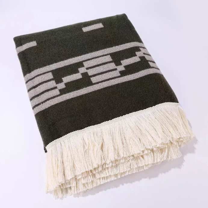 Men's Knitted Fringed Cape Pullover Shawl for Winter