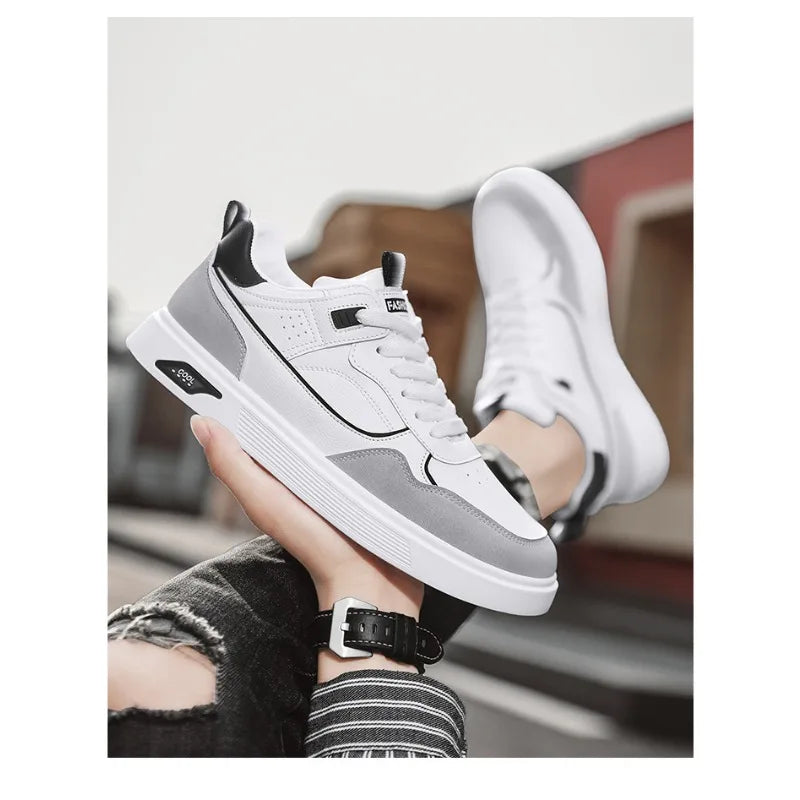 Men's Casual Leather Sneakers for Walking and Daily Wear