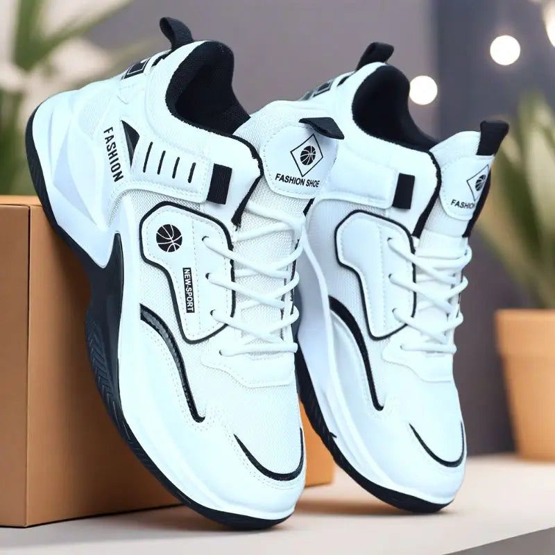 Men's High-Top Basketball Sneakers Breathable Sport Shoes