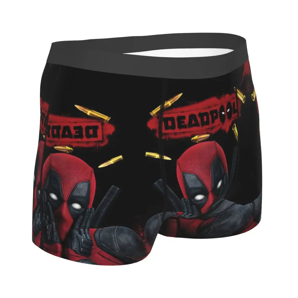 Deadpool Boxer Shorts for Men - Lycra Polyester Blend