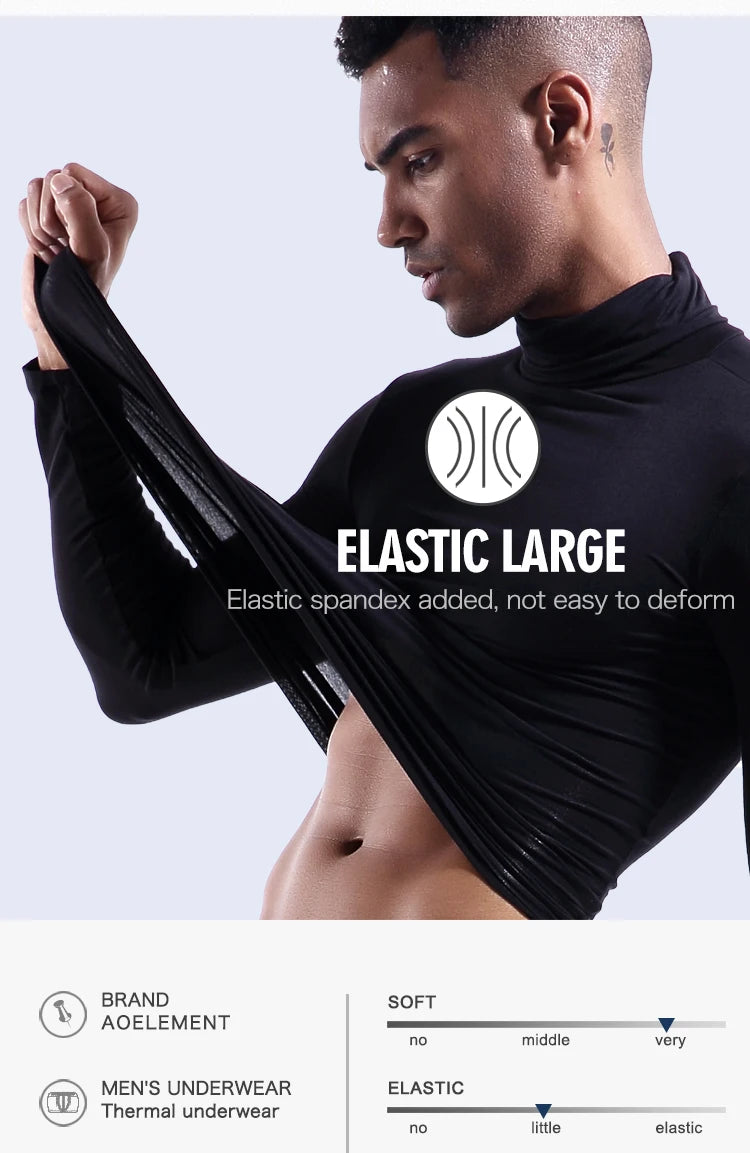 Men's Thermal Turtleneck Bohemian Lapel