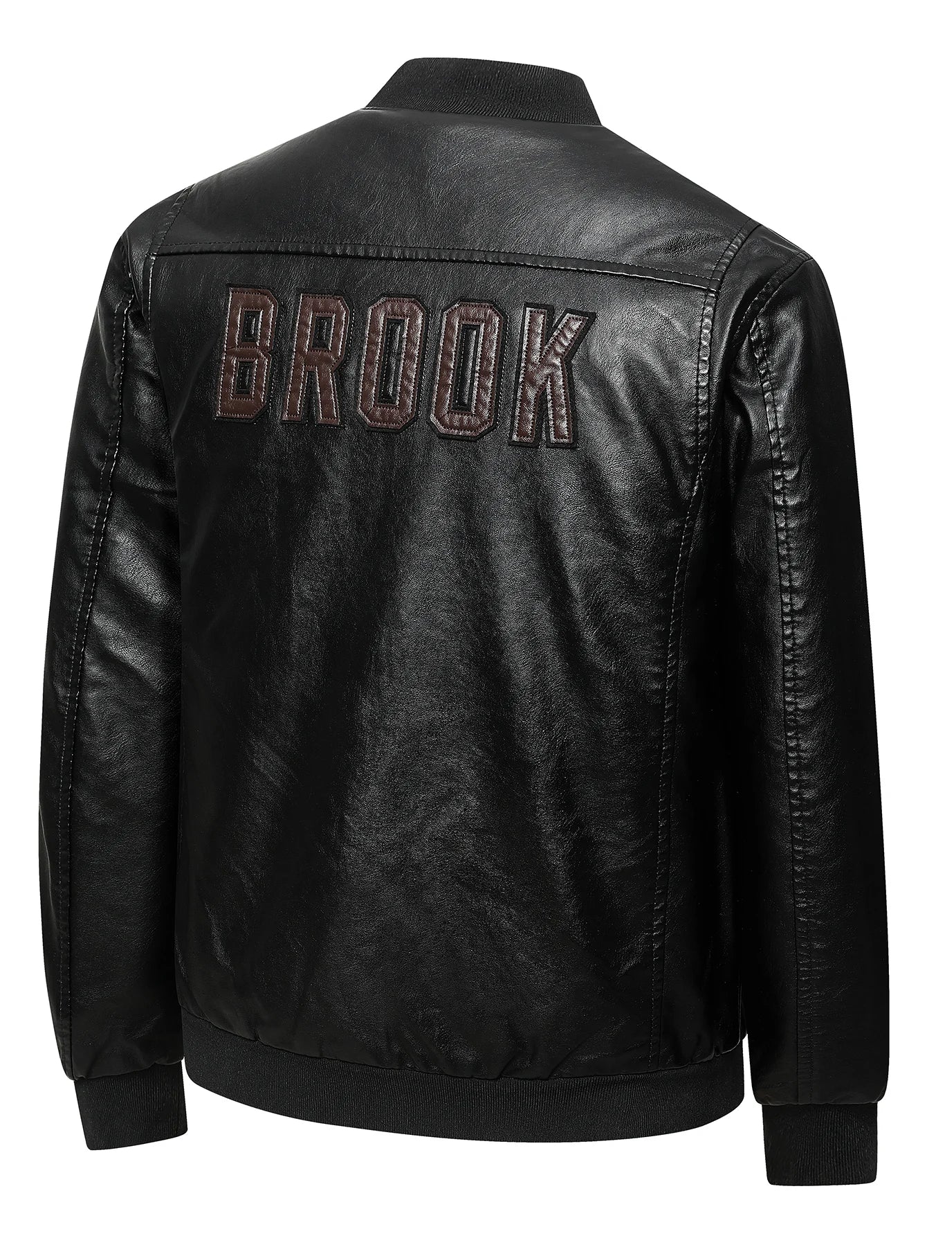 Men's Bomber Jacket Casual Long Sleeve Zip-Up Collar with Pockets Outerwear