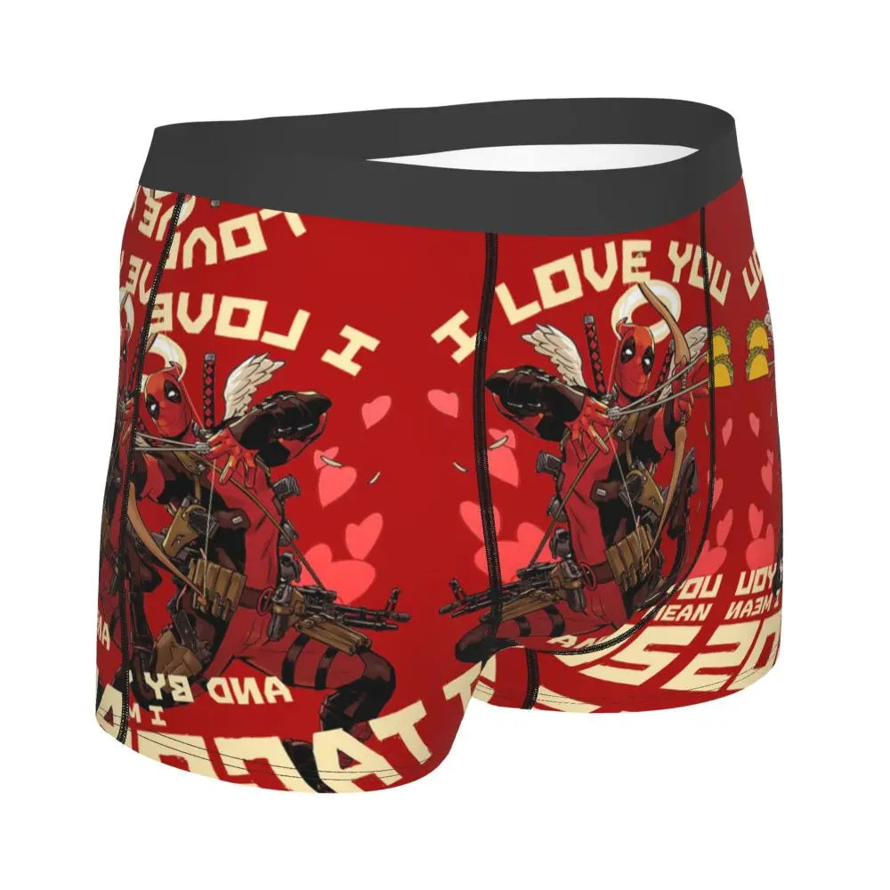 Deadpool Boxer Shorts for Men - Lycra Polyester Blend