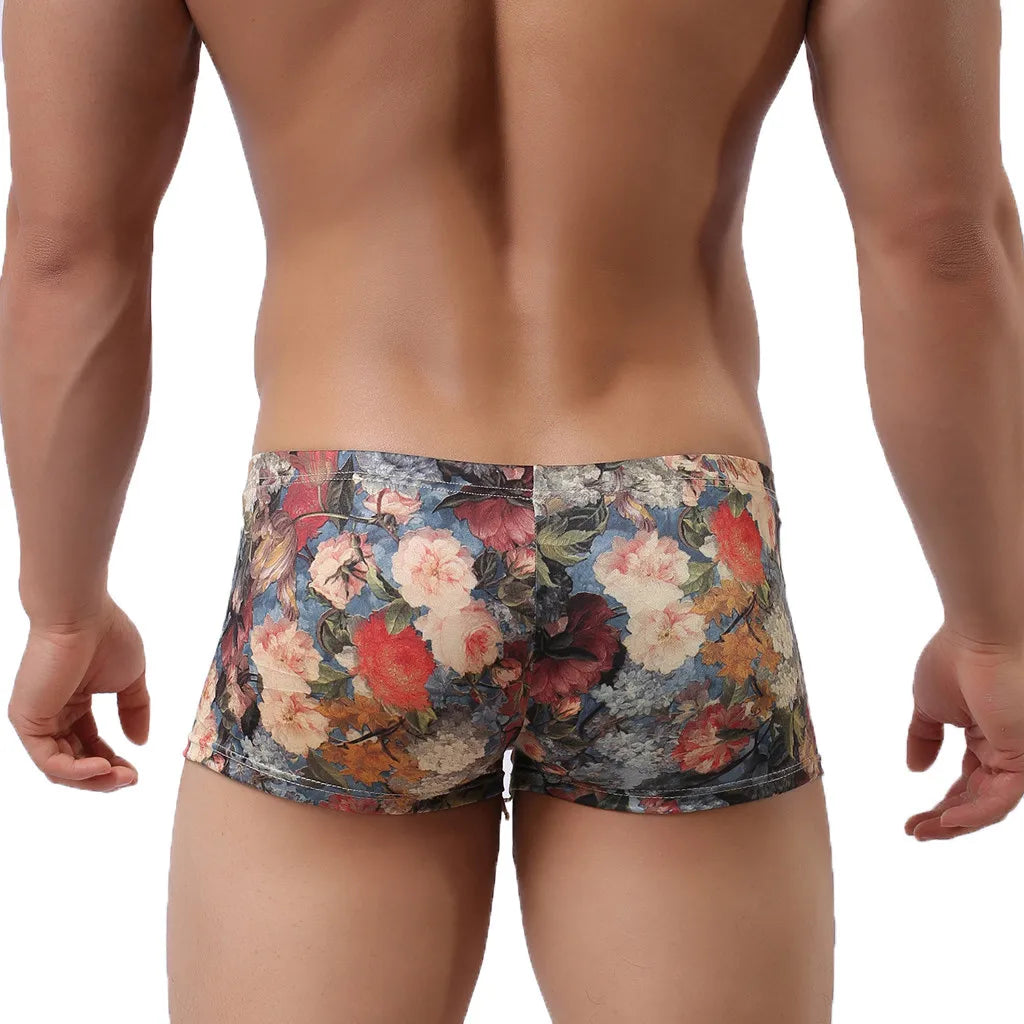 Nylon Printed Boxer Shorts for Men S-XXL