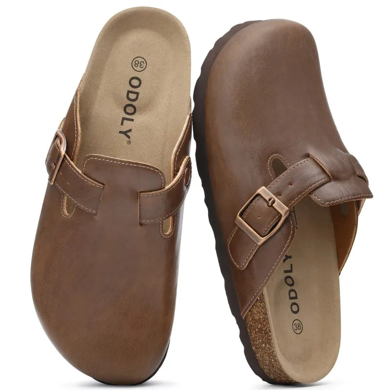 Kidmi Vegan Leather Sandals with Cork Insole for Men