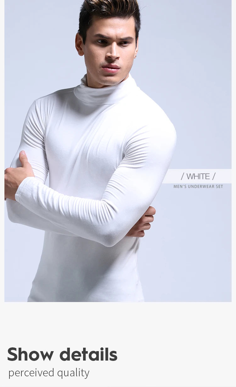 Men's Thermal Turtleneck Bohemian Lapel
