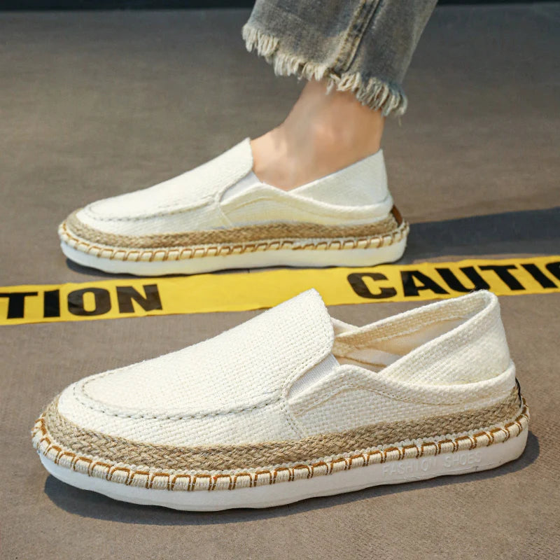 Men's Comfortable Canvas Slip-On Loafers for Daily Wear