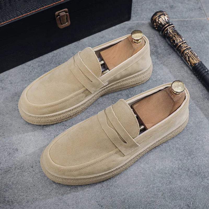 2026 Platform Men Loafers Lightweight Slip-On Casual Shoes