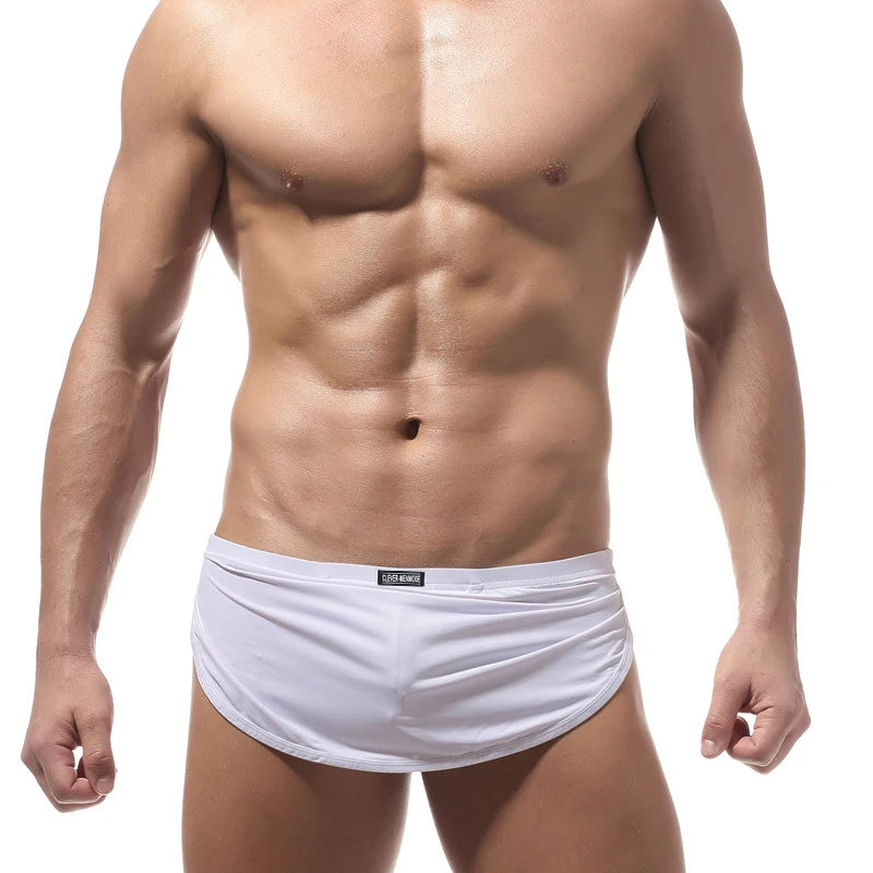 CLEVER-MENMODE Lounge Pajama Sleep Bottoms Men's Sexy Underwear Shorts Boxers Casual Home Side Split Loose Pajama Bottoms Boxers