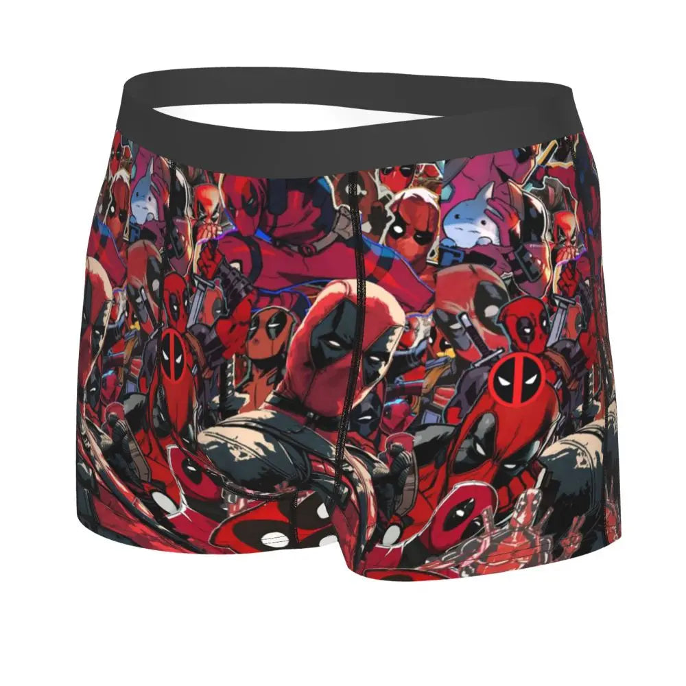 Deadpool Boxer Shorts for Men - Lycra Polyester Blend