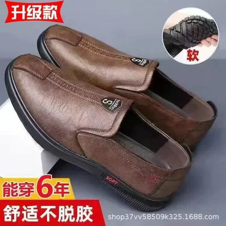 Mens PU Leather Slip-On Loafers for Casual Wear