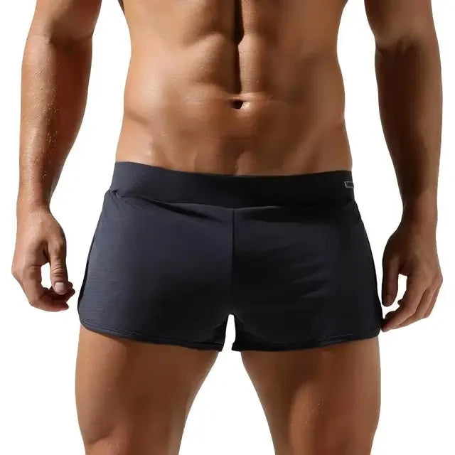 Sexy Men's Underwear Boxer Shorts Soft Loose Loungewear Men Sleep Bottoms Shorts Mesh Breathable Quick Dry Pants Shorts