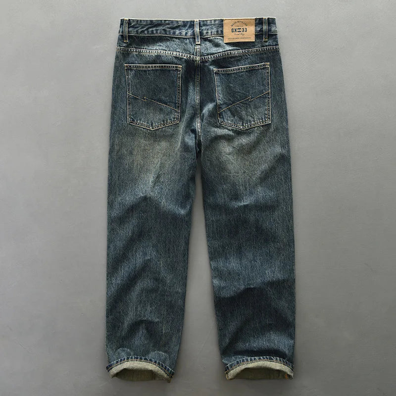 Casual Cotton Straight Jeans for Men AG2105